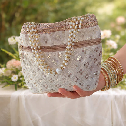 JS Fashion Wedding Potli Bag for Women with Drawstring Closure