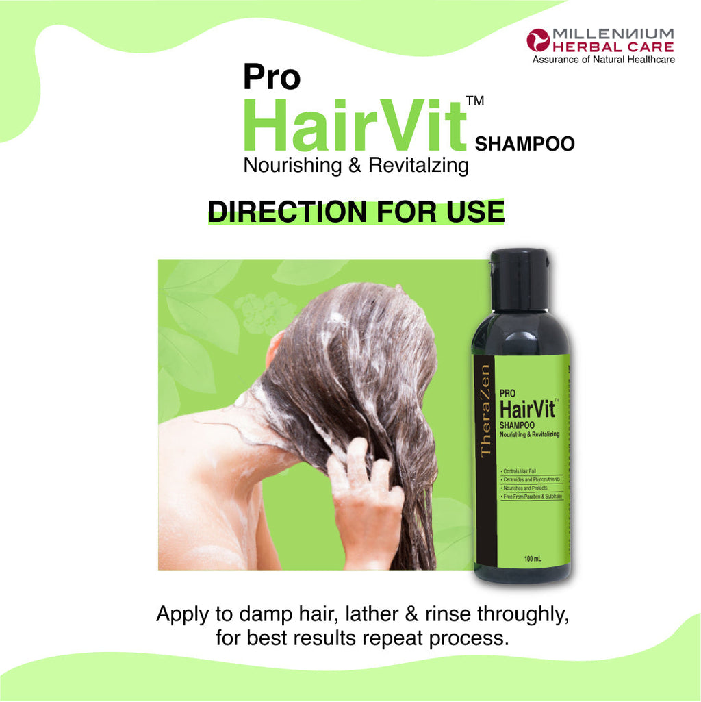 Millennium Herbal Pro Hairvit Shampoo - 100 ml X 2 Bottles