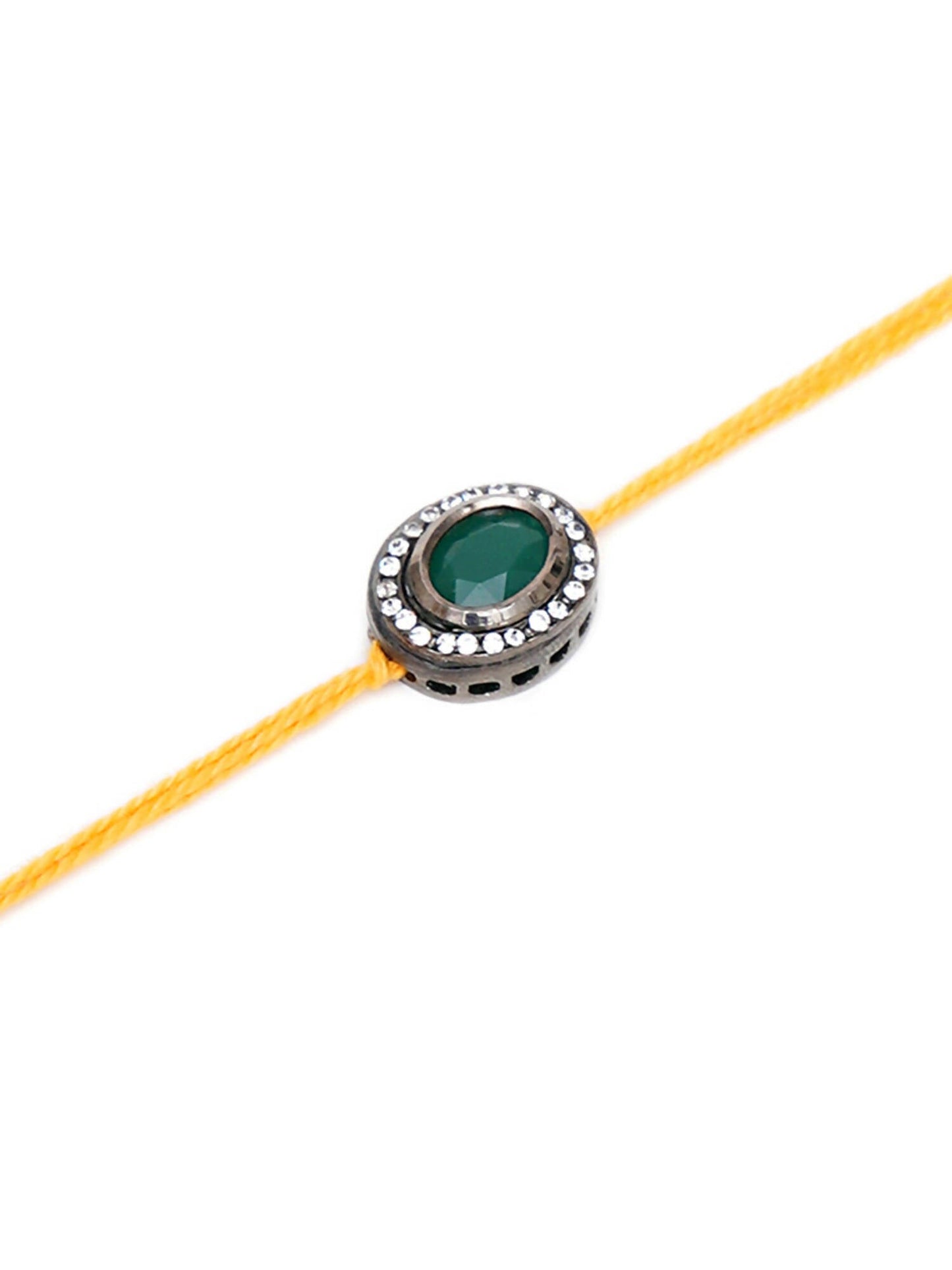 Designer kundan Rakhi - Ruby Raang