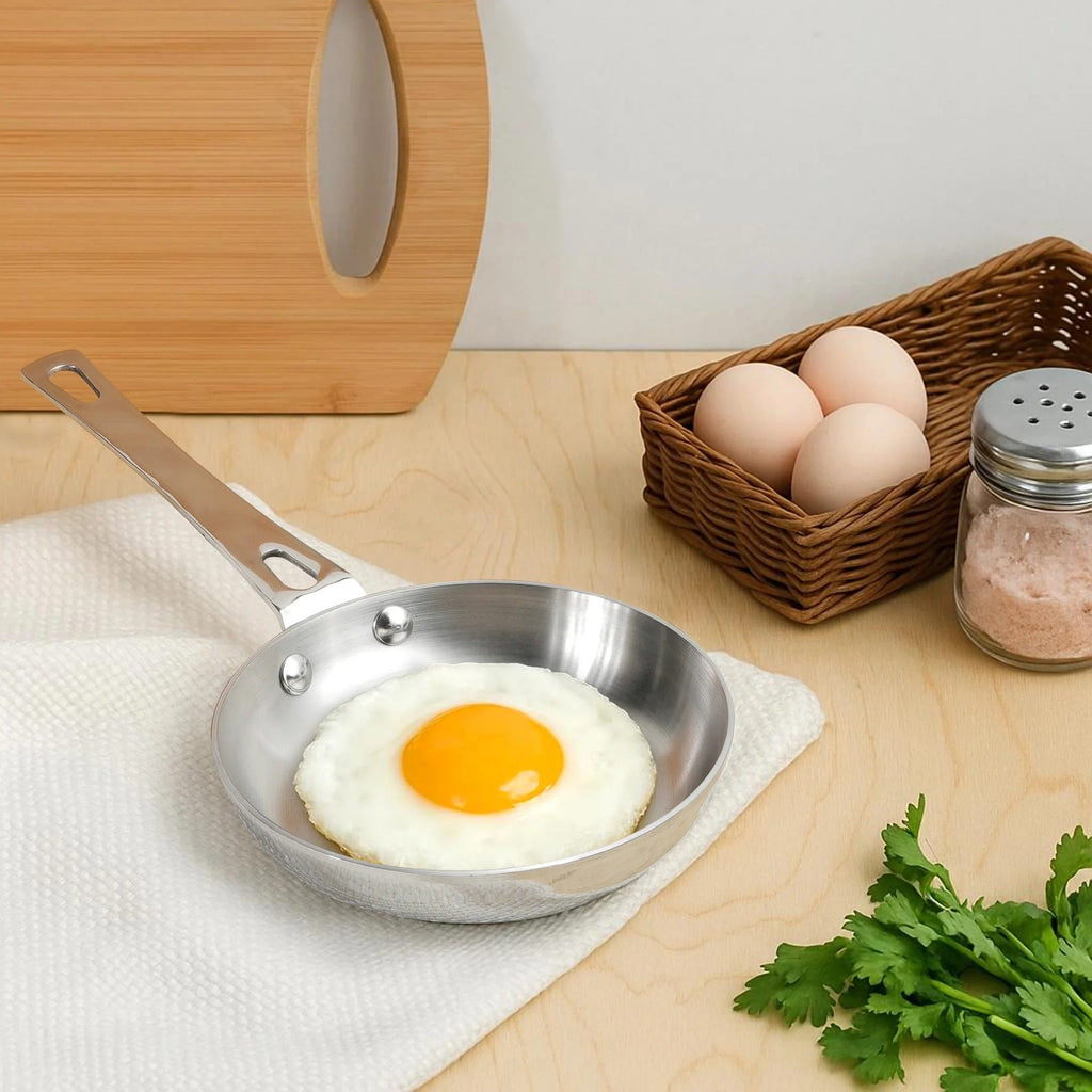 Vinod Platinum Triply Stainless Steel Mini Fry Pan -14cm