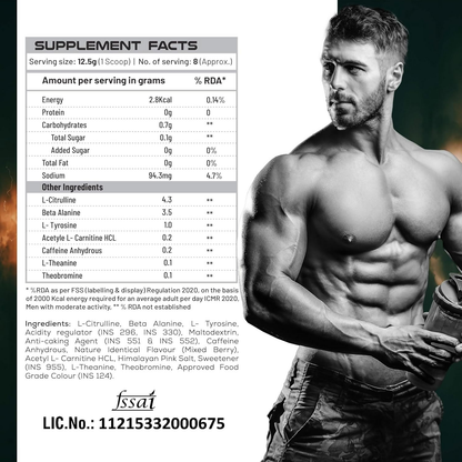 As-It-Is Atom Turbo Fuel Pre-Workout Formula Berry Blast Flavour