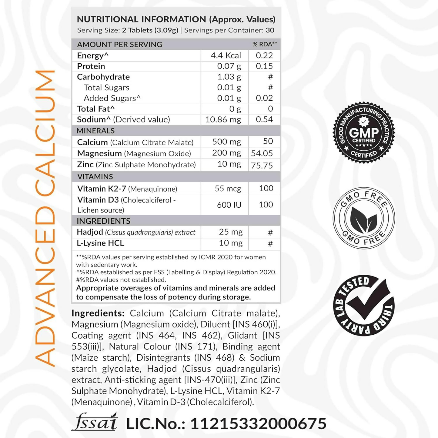 As-It-Is Atom Advance Calcium With Hadjod Ext Veg Tablets