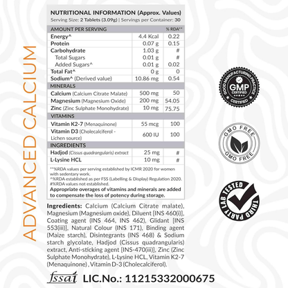 As-It-Is Atom Advance Calcium With Hadjod Ext Veg Tablets