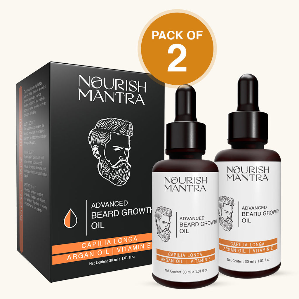 Nourish Mantra Advanced beard growth Oil - 30 ml (Pack of 2)