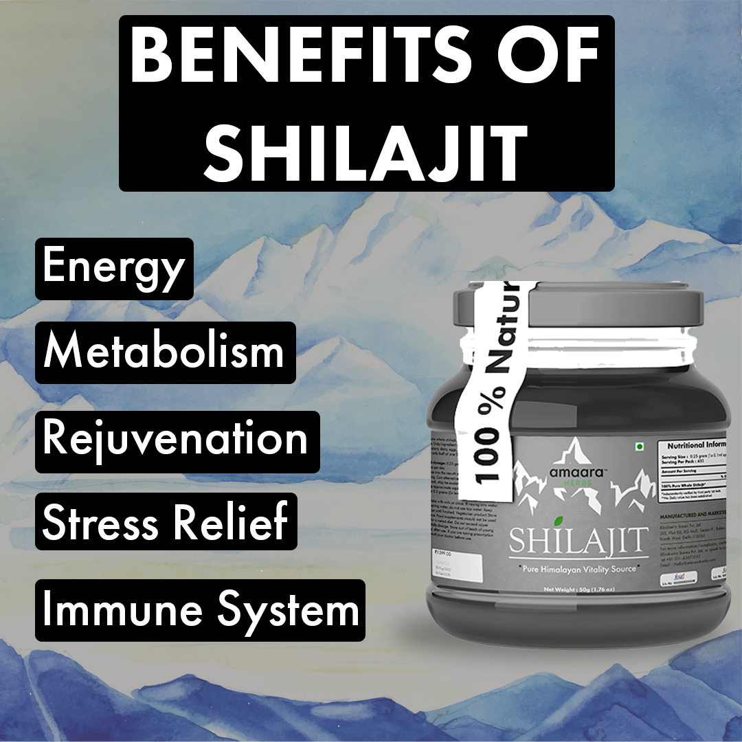 Amaara herbs Himalayan Shilajit Resin with Ashwagandha- 20 gms