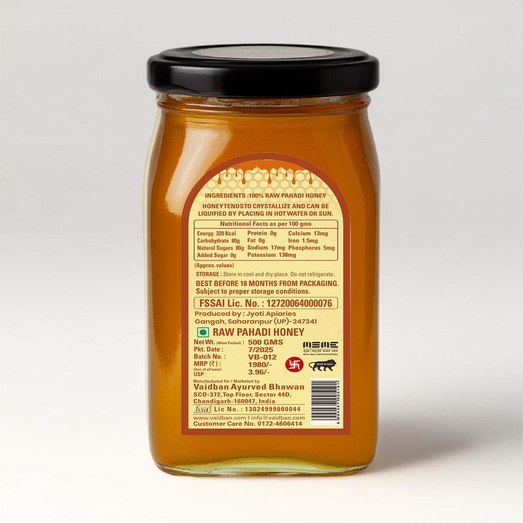 Vaidban Raw Pahadi Honey - 500 gms