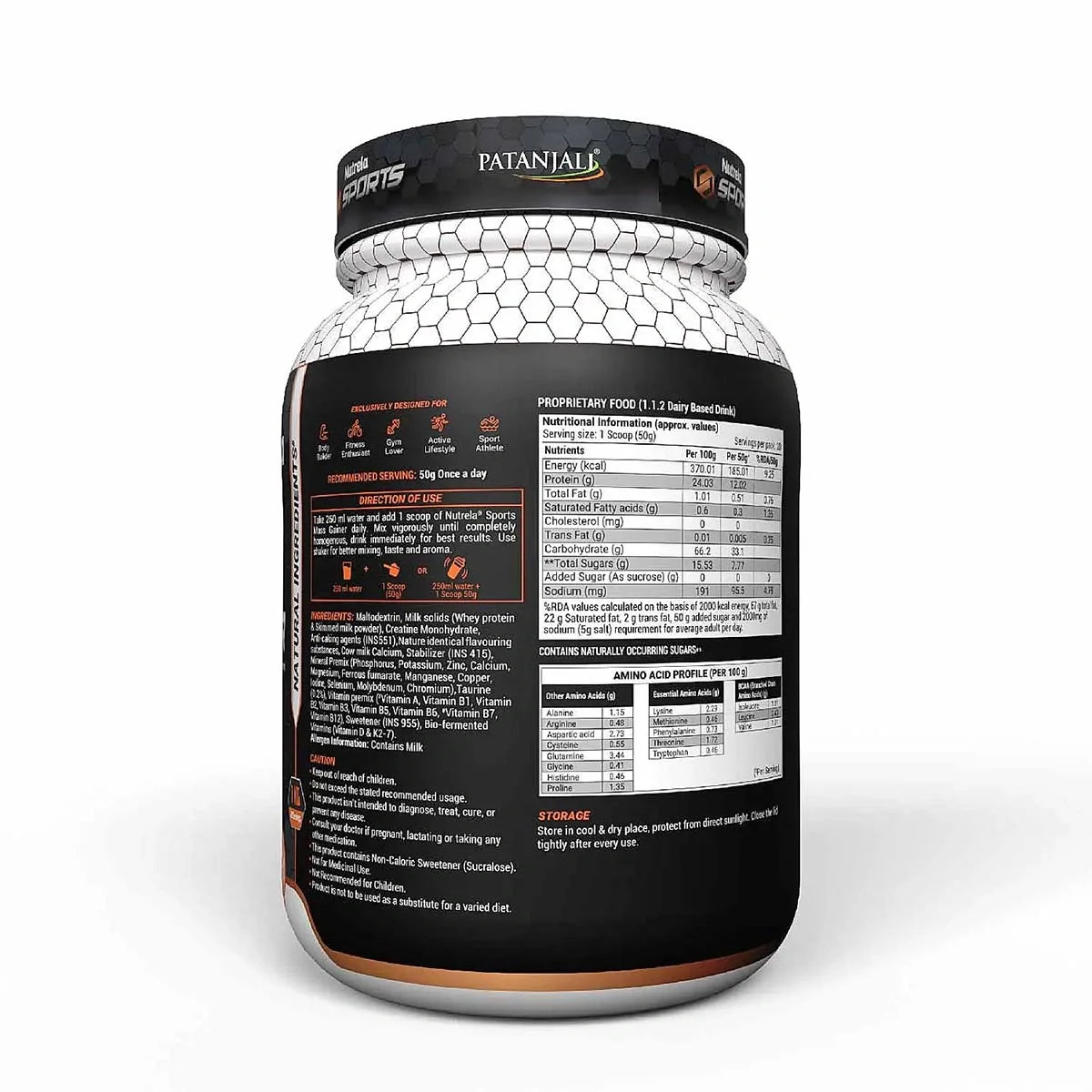 Patanjali Nutrela Sports Mass Gainer (Mal- Kulfi)