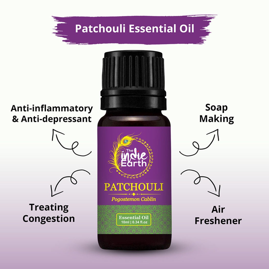 The Indie Earth Patchouli Essential Oil - 10 ml