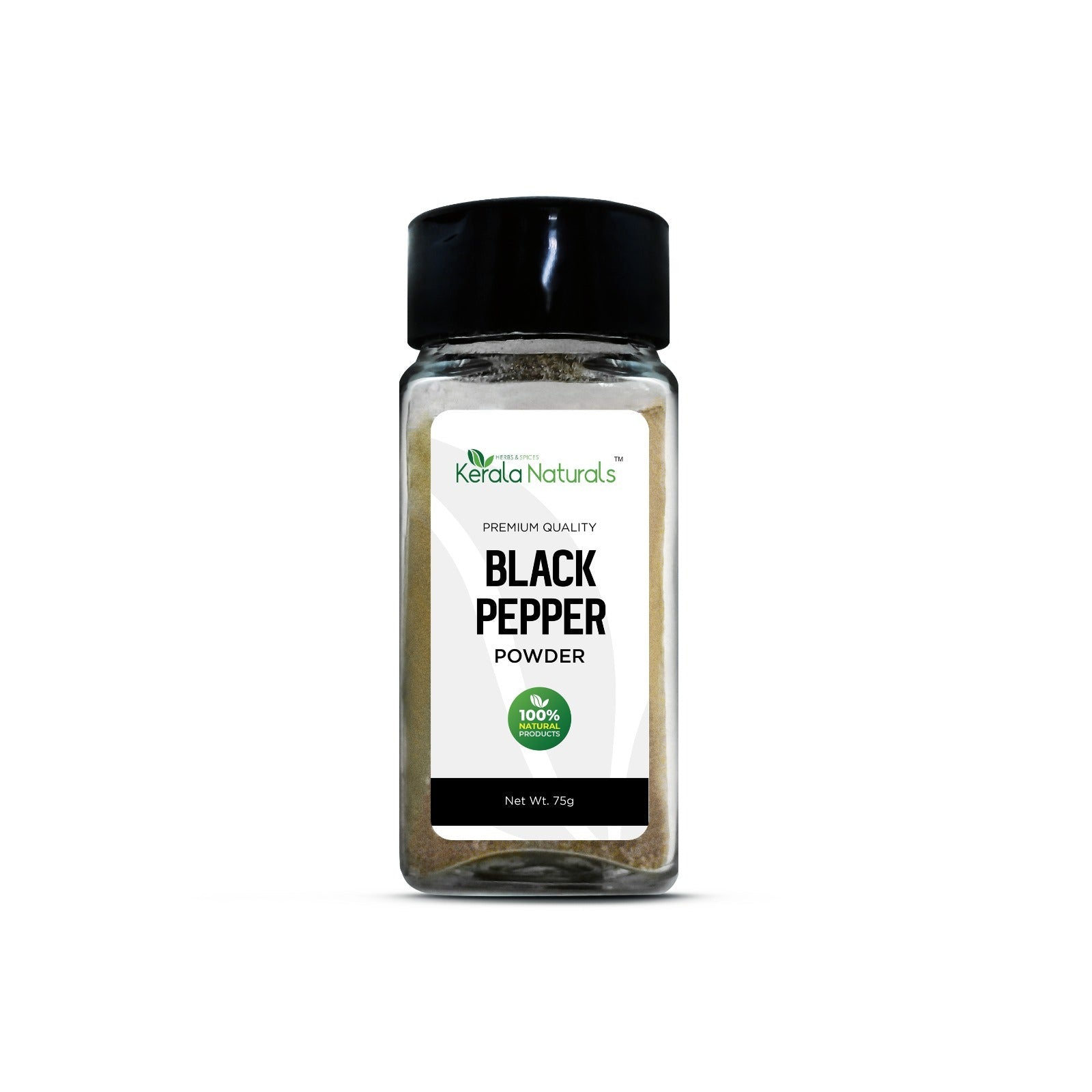 Kerala Naturals Premium Quality Black Pepper Powder - 75 gms