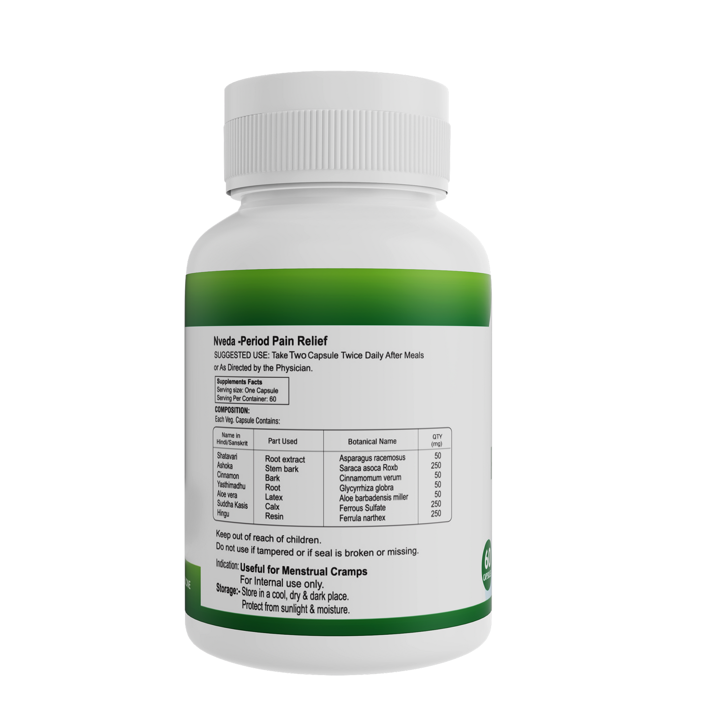 Nveda Period Pain Relief - 60 capsules