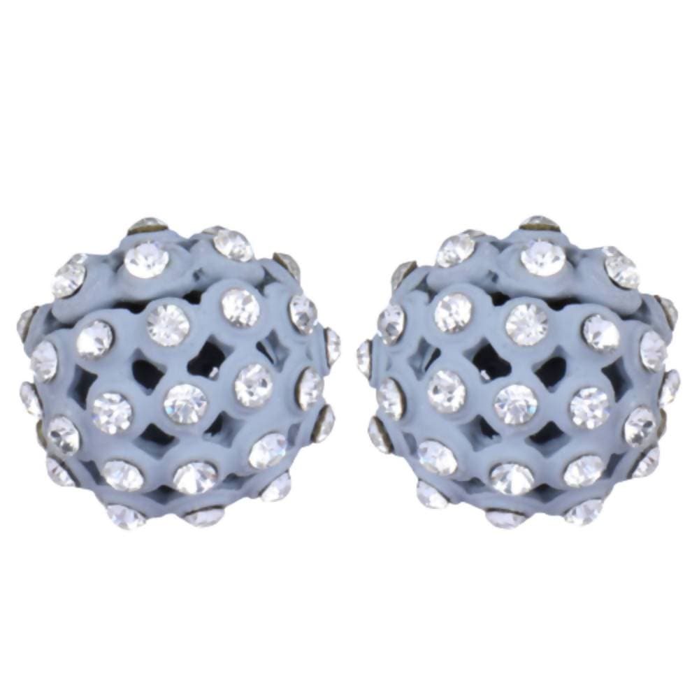 Trendoo Jewelry Gold-Polished Stylish Fancy Grey Studs