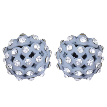 Trendoo Jewelry Gold-Polished Stylish Fancy Grey Studs