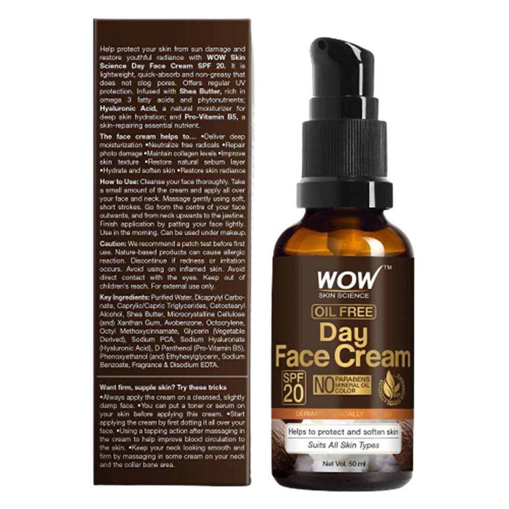 Wow Skin Science Oil Free Day Face Cream - SPF 20 - 50 ml