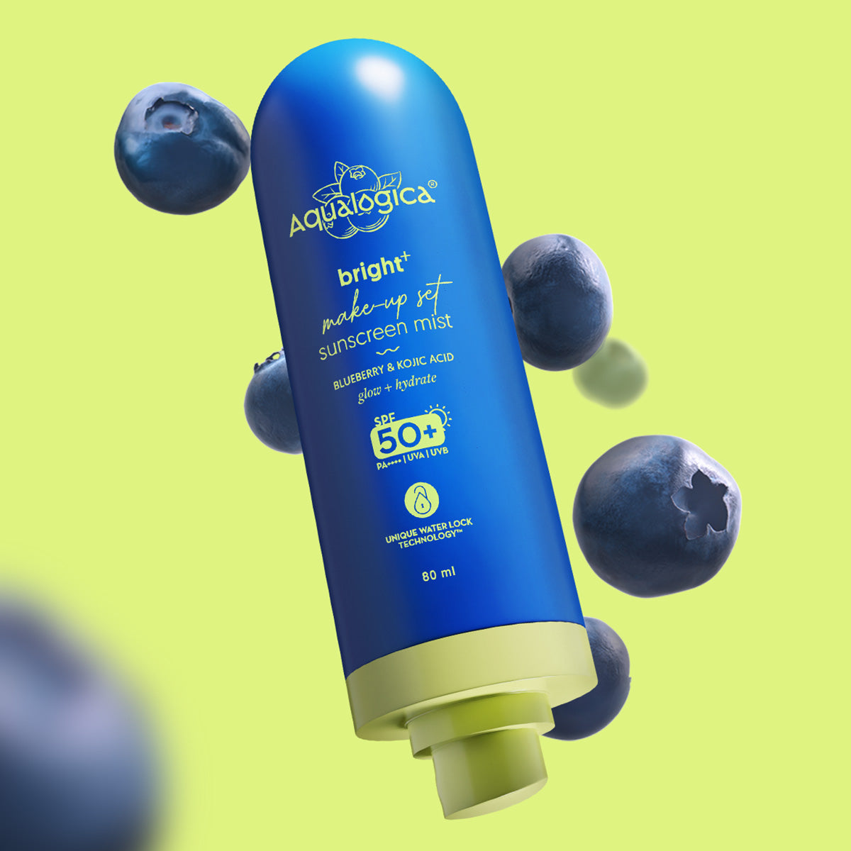 Aqualogica Bright+ Makeup-Set Sunscreen Mist SPF 50+ PA++++ - 80 ml