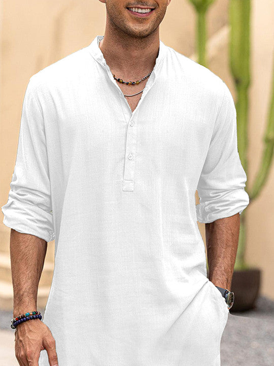Anouk Men Solid Long Kurta Colour White