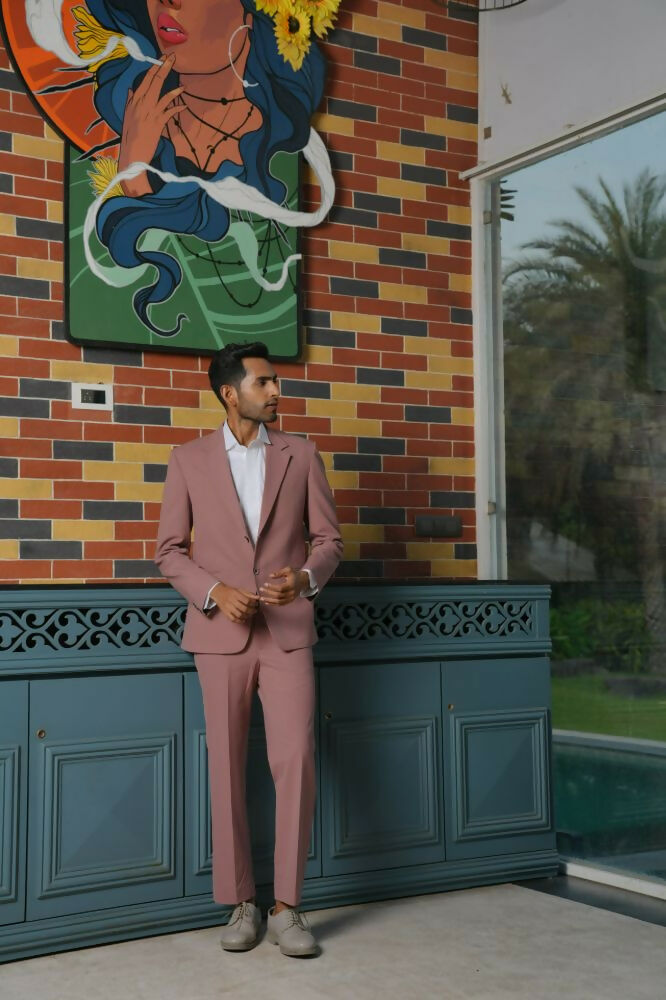 Vienna Mauve Blazer Set – 4-Way Stretch Tailored Suit For Men | Wedding & Party Wear by Hilo Design