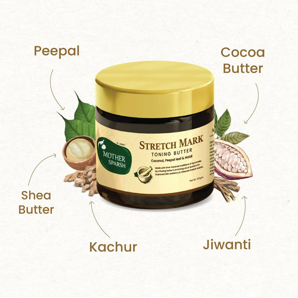 Mother Sparsh Ayurvedic Body Butter with Herbal Moisturizers – Deep Hydration for Smooth Skin