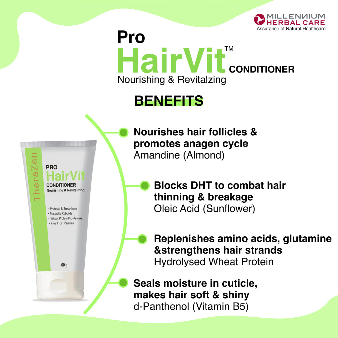 Millennium Herbal Pro Hairvit Hair Conditioner - 60 gms X 2 Tubes