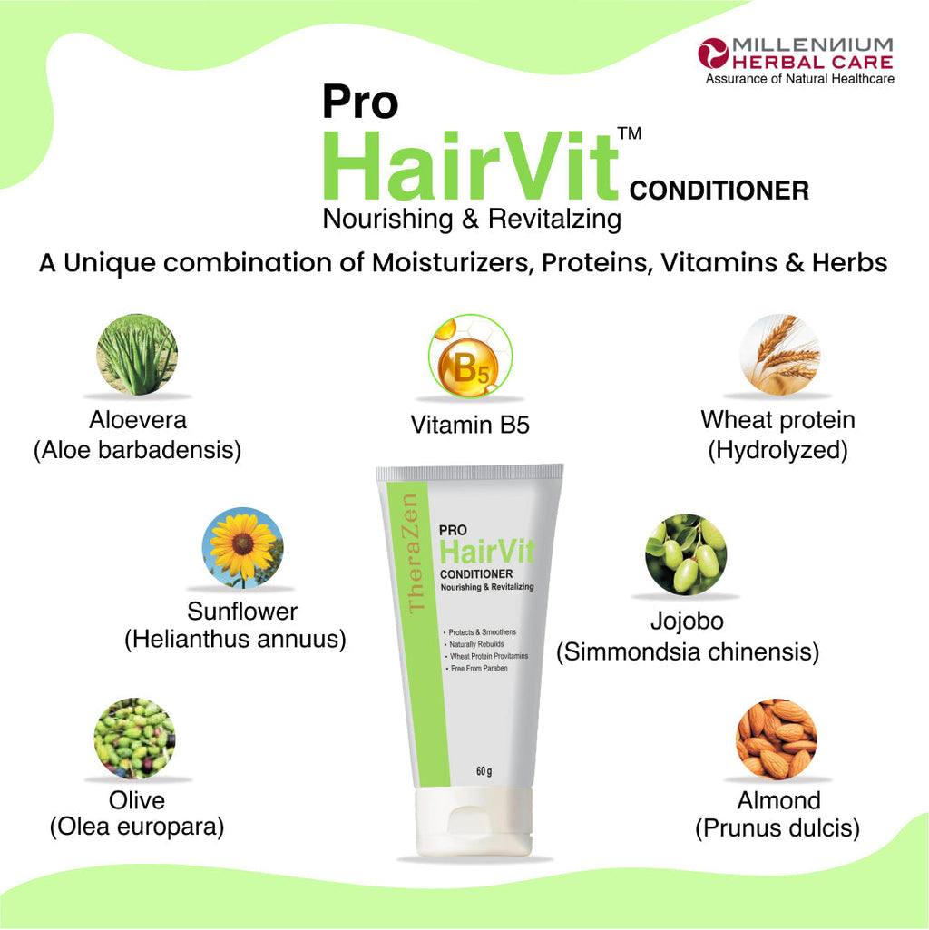 Millennium Herbal Pro Hairvit Hair Conditioner - 60 gms X 2 Tubes