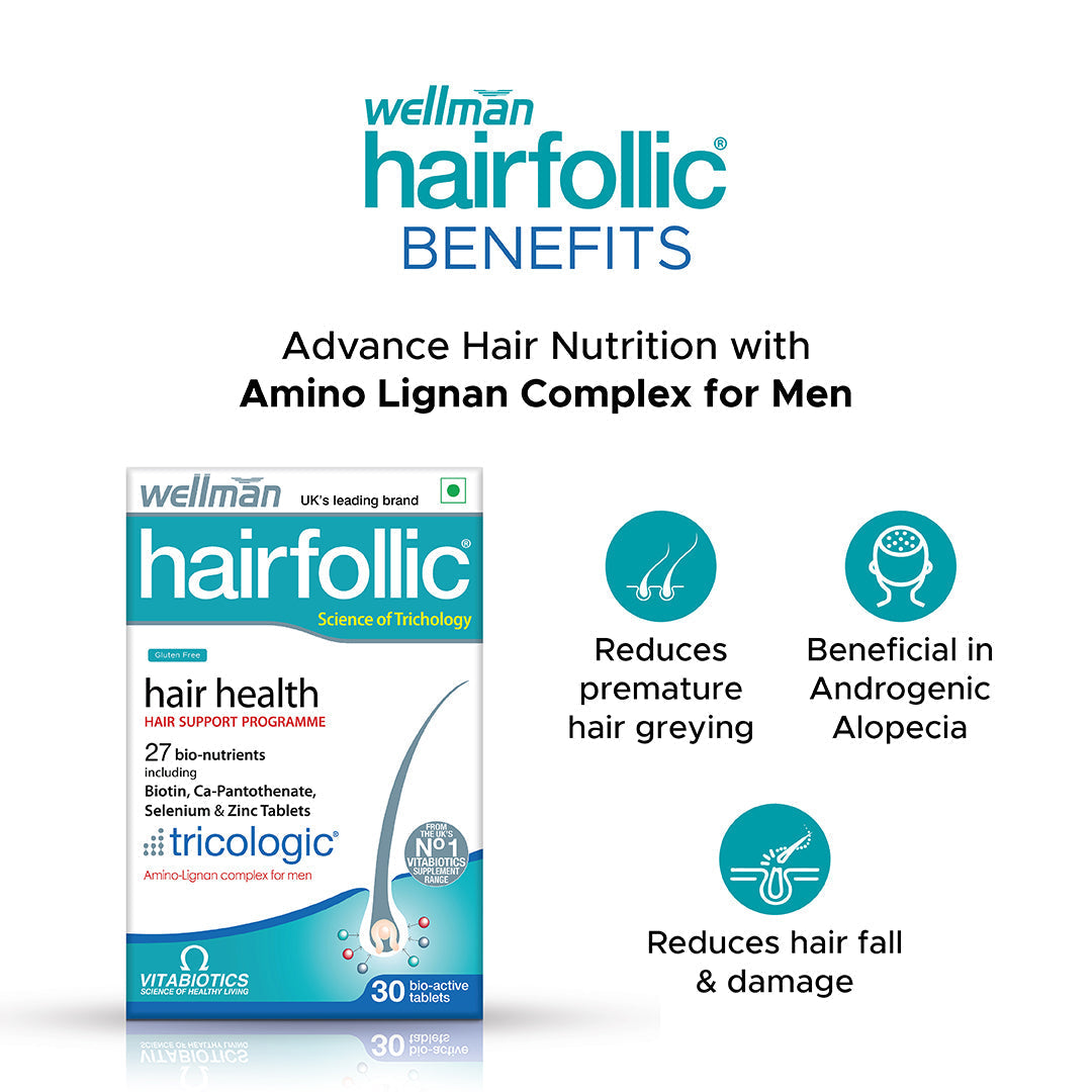 Vitabiotics Wellman Hairfollic - 30 tabs