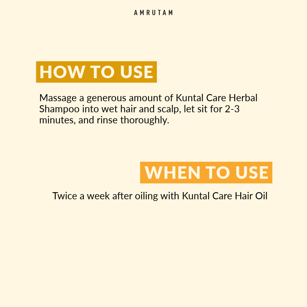 Amrutam Kuntal Care Herbal Shampoo Healthy, Natural and Dynamic Hair - 200 ml