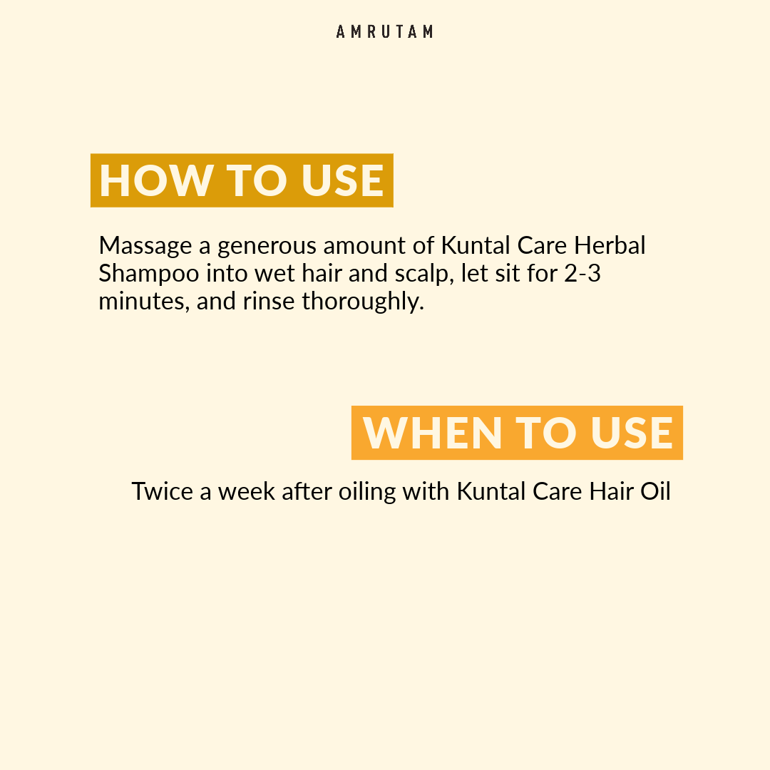 Amrutam Kuntal Care Herbal Shampoo Healthy, Natural and Dynamic Hair - 200 ml