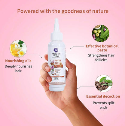 Ayouthveda Protein Hair Oil With Bhringraj and Coffee Beans