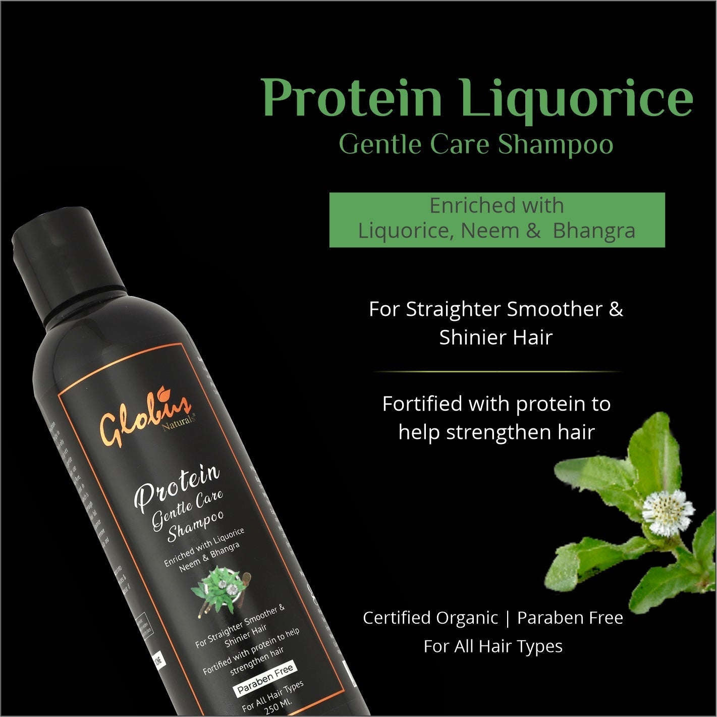 Globus Naturals Protein Gentle Care Hair Growth Shampoo - 250 ml
