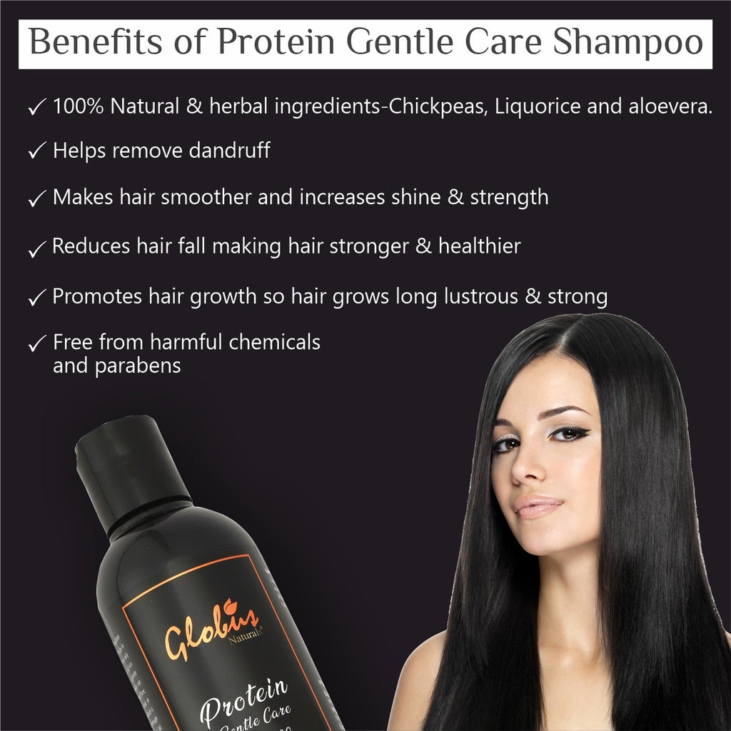 Globus Naturals Protein Gentle Care Hair Growth Shampoo - 250 ml