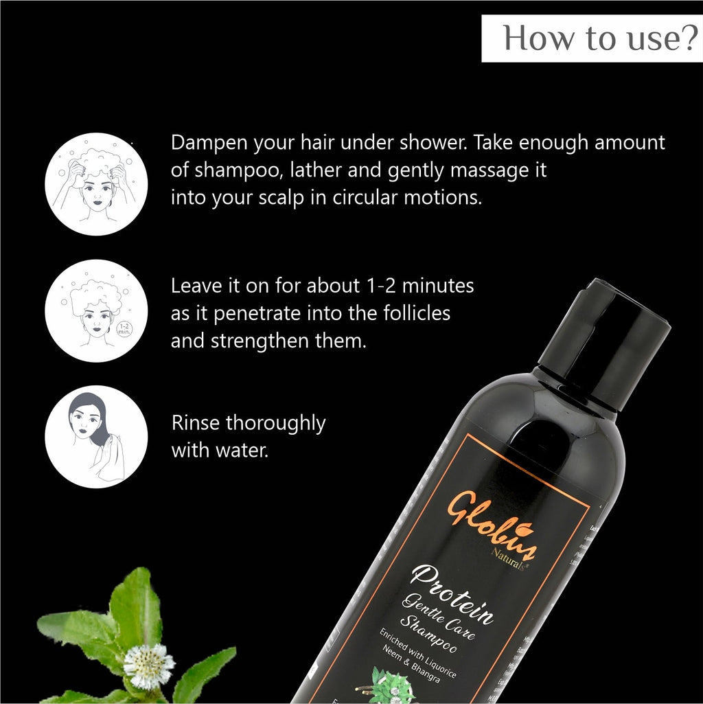 Globus Naturals Protein Gentle Care Hair Growth Shampoo - 250 ml