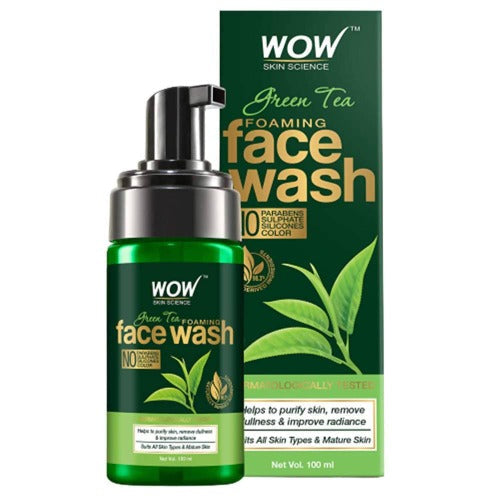 Wow Skin Science Green Tea Foaming Face Wash - 100 ml