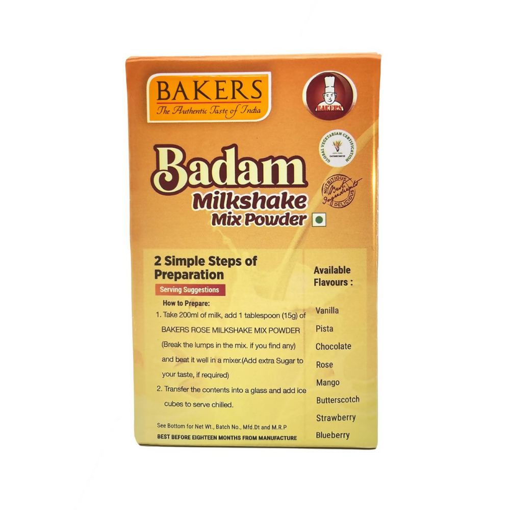 BAKERS Milk Shake Mix Powder - Badam Flavor