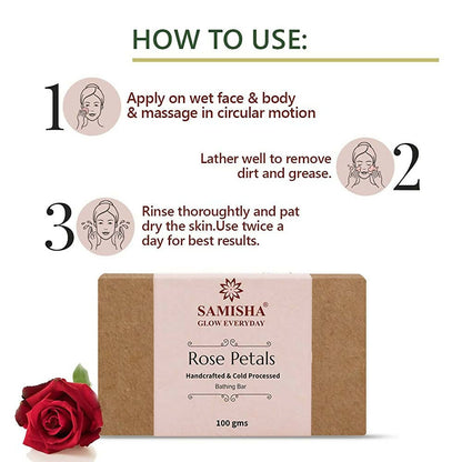 Samisha Organic Rose Petals Anti Aging Bathing Bar