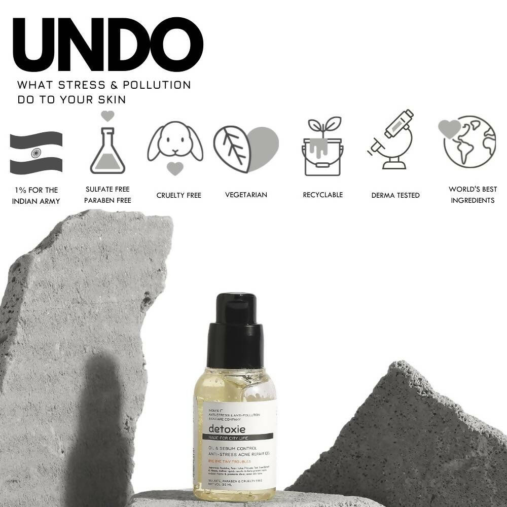 Detoxie Oil & Sebum Control Anti-Stress Acne Repair Gel - 35 ml