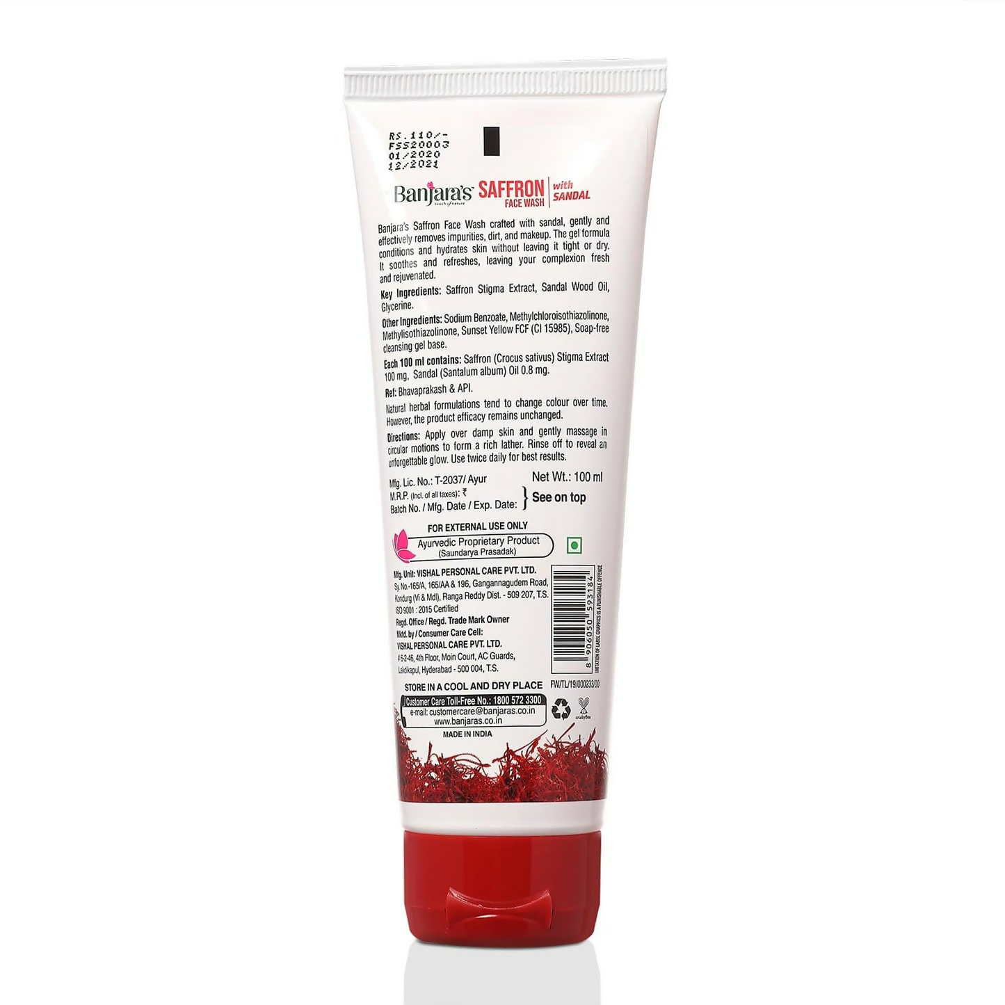 Banjara's Saffron Face Wash with Sandal
