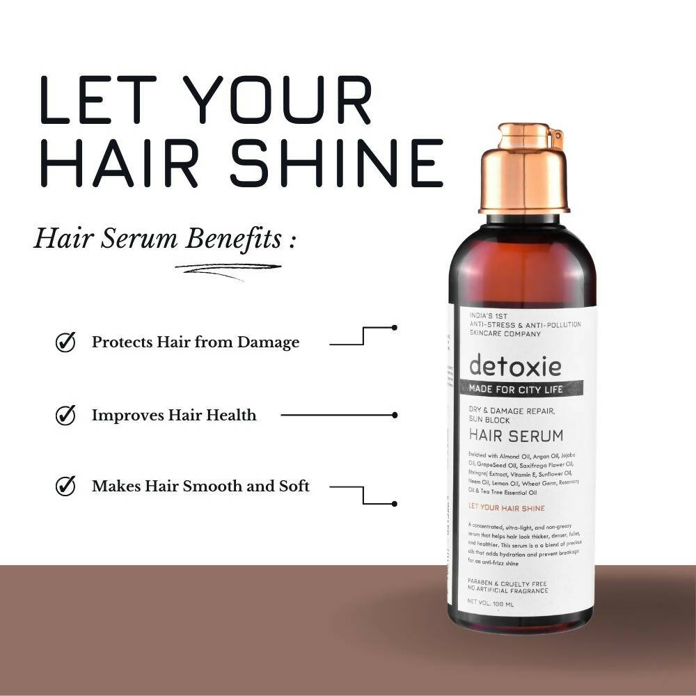 Detoxie Dry & Damage Repair Sun Block Hair Serum - 100 ml