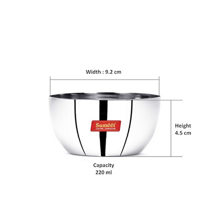 Sumeet Stainless Steel SoLid Apple Bowl