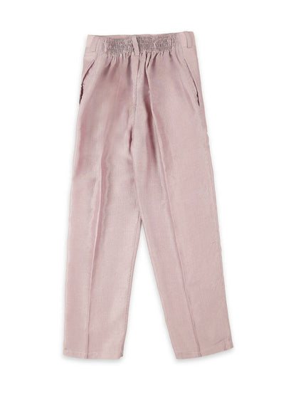 Joban Fashion Kids Island Embroidery Sequence Full Sleeves Kurta, Pyjama Set with Nehru Jacket - Pink