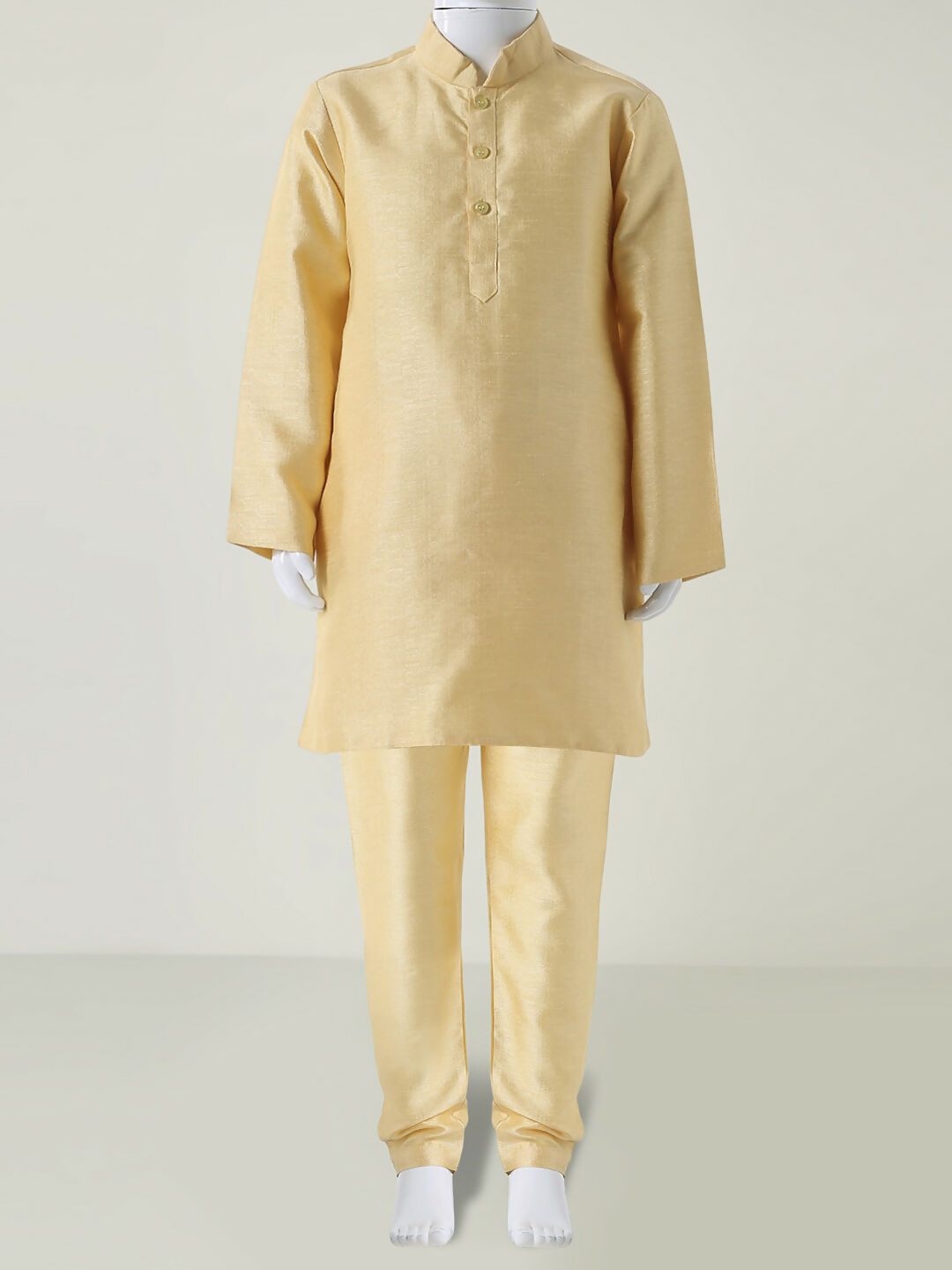 Joban Fashion Kids Island Elegant Box Sequence work Nehru Jacket Full Sleeves Kurta, Pyjama Set - Golden