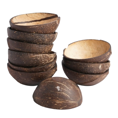 Thenga Natural Oval Coconut Shell Bowls