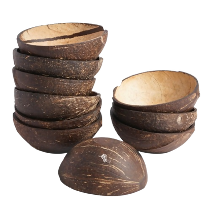 Thenga Natural Oval Coconut Shell Bowls