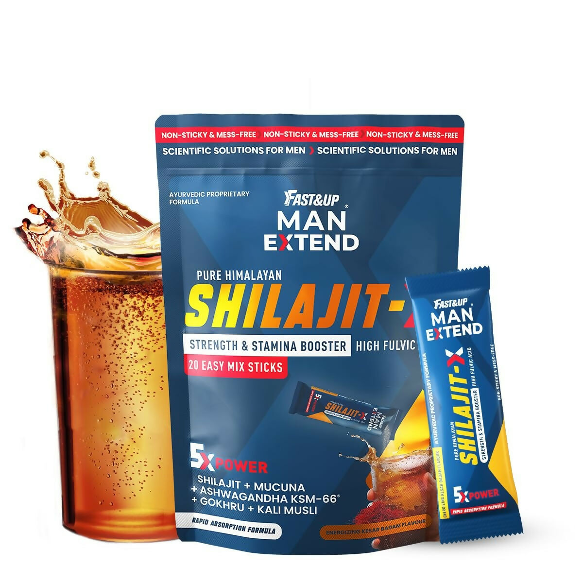 Fast&Up Sj X - Pure Himalayan with Power of 5 Potent - Kesar Badam Flavour