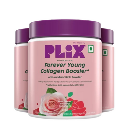PLIX The Plant Fix Plant-Based Collagen Builder, Advanced Anti-Ageing Formula- Rose