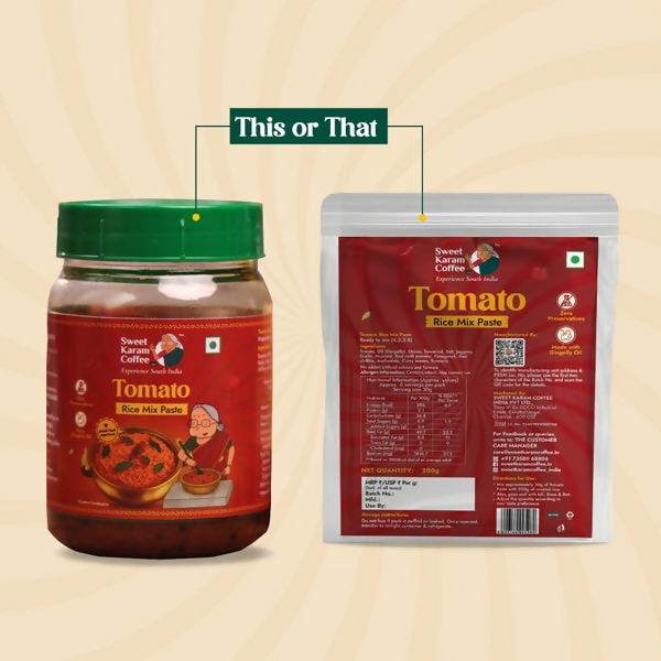 Sweet Karam Coffee Tomato Rice Mix Paste (Ready in Minutes)