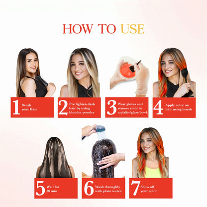 Cosglam Semi Permanent Hair Color for Women & Men (#33 Vibrant Orange)