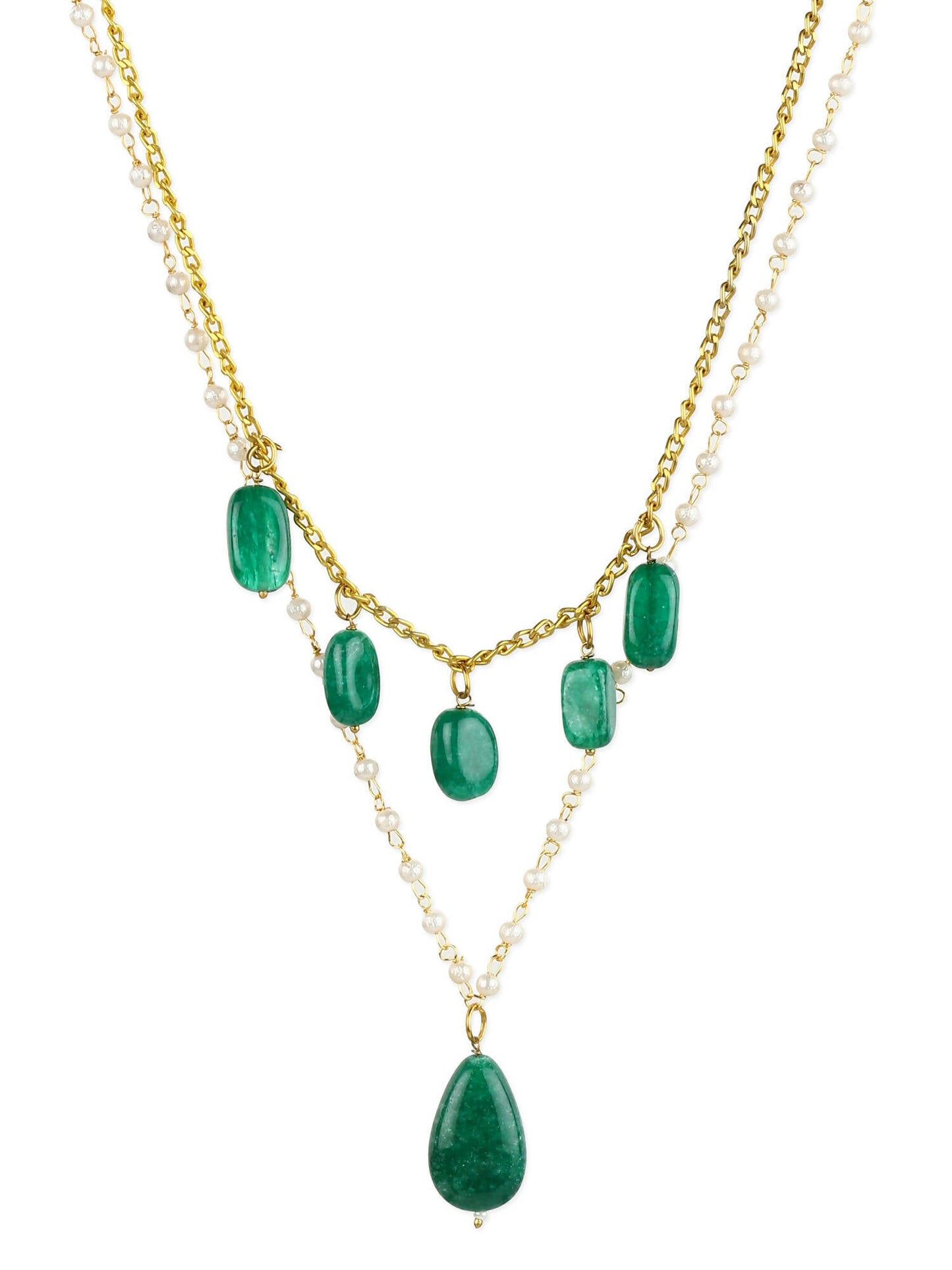 Women's Gold-Polished Necklace - Ruby Raang