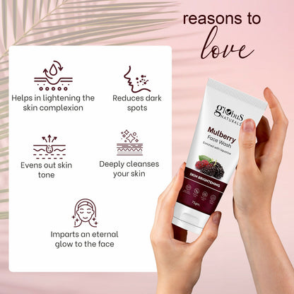 Globus Naturals Mulberry Fairness Face Wash, Suitable For All Skin Types