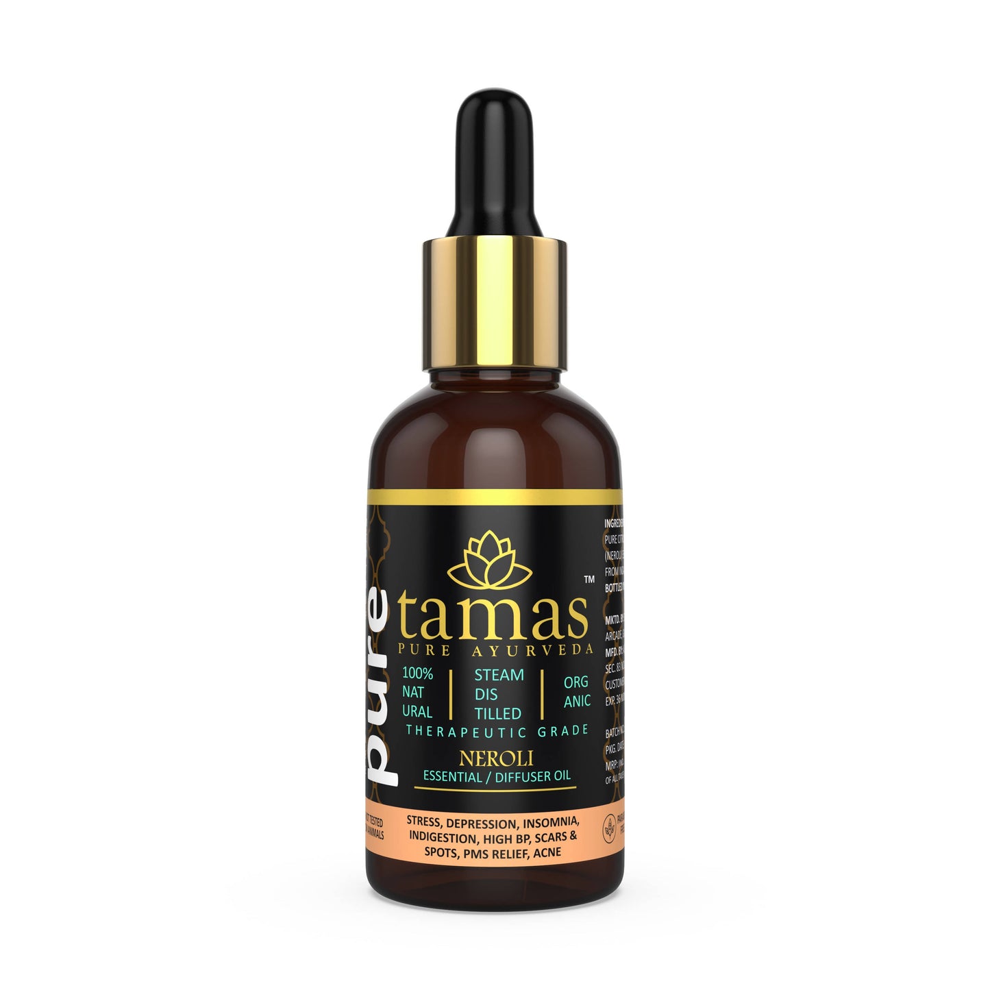 Tamas Pure Ayurveda 100% Organic Neroli Essential Oil-USDA Certified Organic