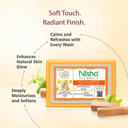 Nisha Sandalwood Body Cleansing Soap Bar