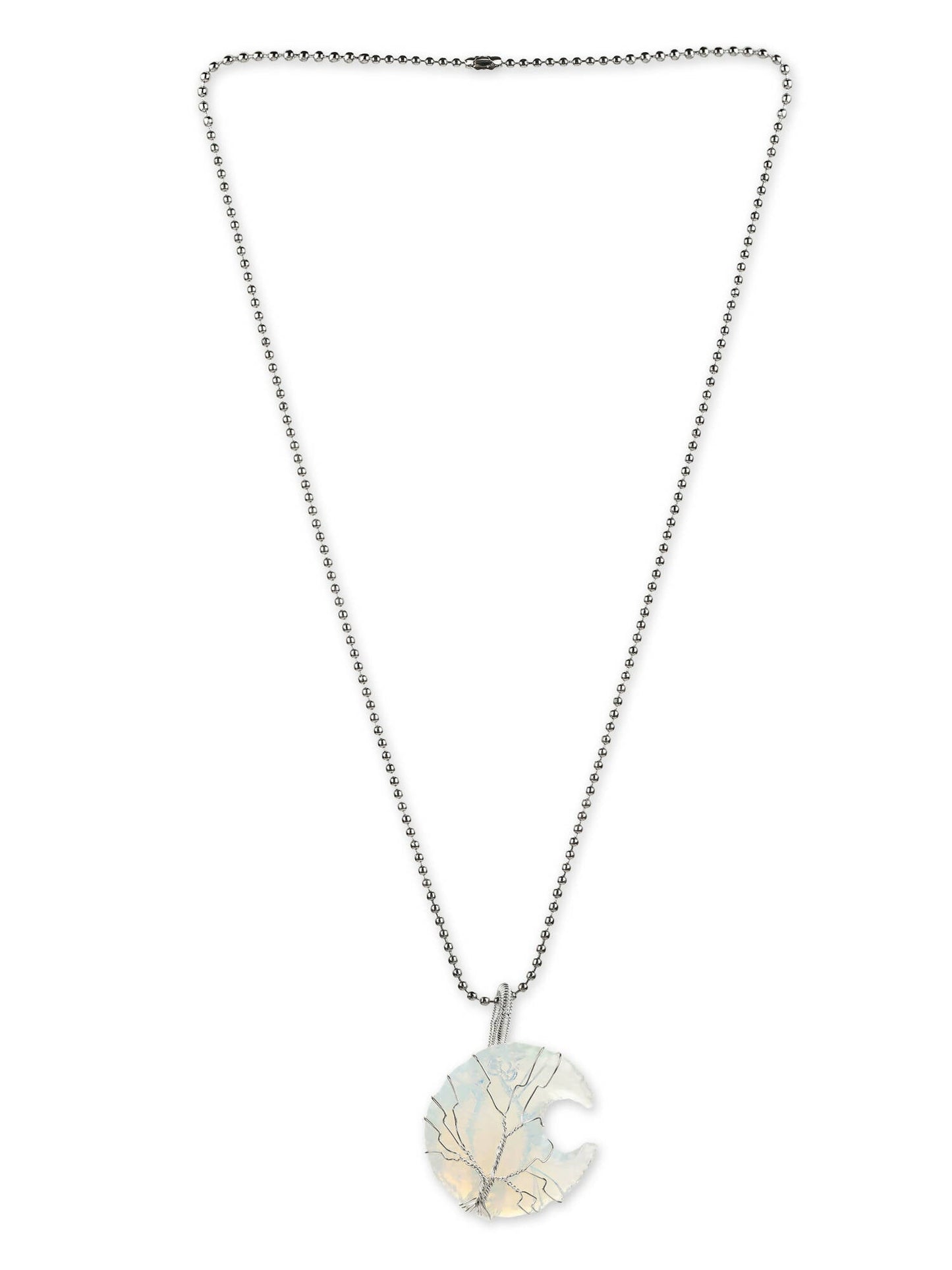 Women's Silver-Toned Blue Silver-Plated Handcrafted Chain - Ruby Raang